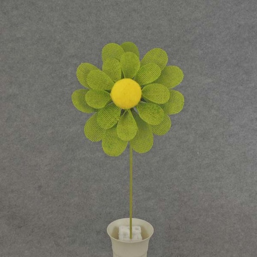 [SA6016-GRN] DAISY PICK BURLAP 19.5" OAL     8" dia GREEN