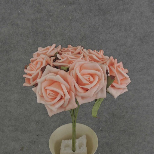 [SA6500-PCH] ROSE OPEN BUNDLE X9 10"  PEACH