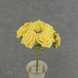 [SA6500-YEL] ROSE OPEN BUNDLE X9 10&quot;  YELLOW