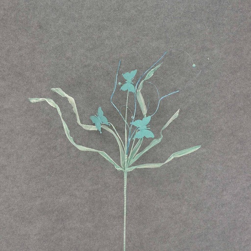 [SA7011-LTB] BUTTERFLY GRASS SPRAY 30"  LIGHT BLUE