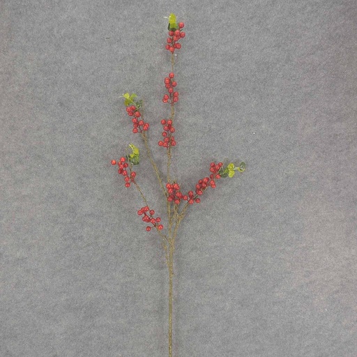 [SA7016-RED] BERRY TWIG SPRAY X3 48"  RED
