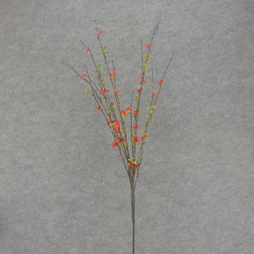 [SA7051-RED] TWIG/BLOSSOM SPRAY X5 40"  RED