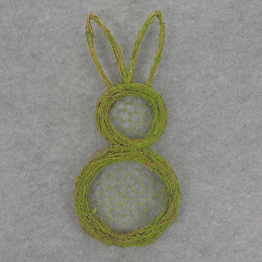 [SA7058] BUNNY WREATH TWIG/MOSS 12x25"
