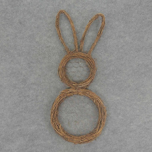 [SA7059] BUNNY WREATH TWIG 12x25" (PLAIN)
