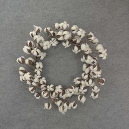 [SA7200] COTTON WREATH 22&quot;D ARTIFICIAL