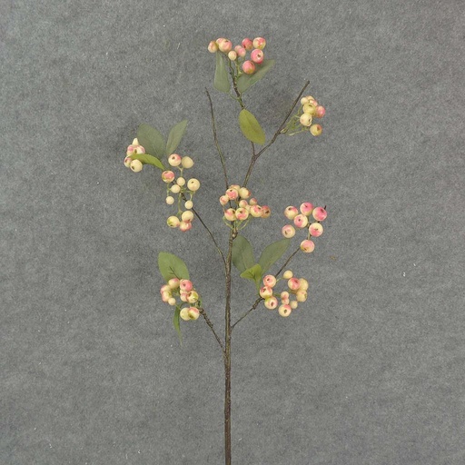 [SA8012-CPK] 27" BERRY CLUSTER SPRAY  CREAM/PINK