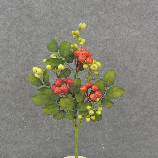 [SA8015-GOR] 14" BERRY LEAF PICK   GREEN/ORANGE