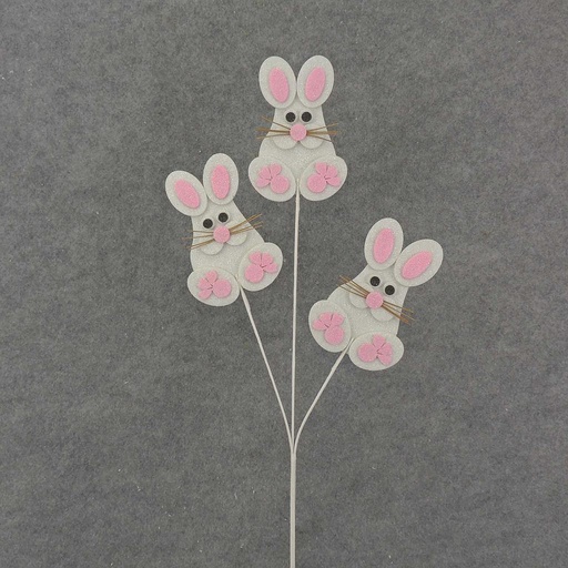[SA8025] EASTER BUNNY SPRAY X3 23" TALL