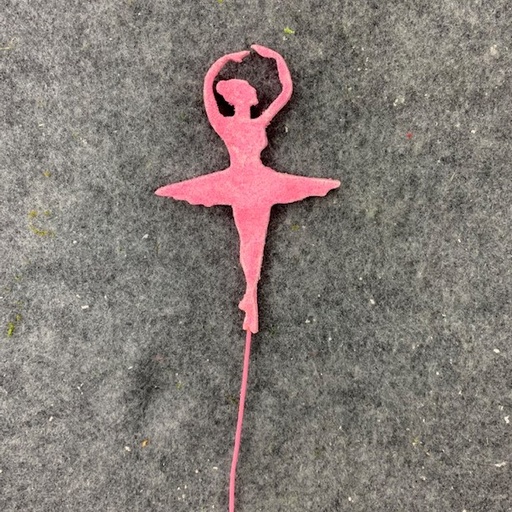 [SA8208] BALLERINA 6.5" X 4" W/14" PICK PINK (6/BAG)
