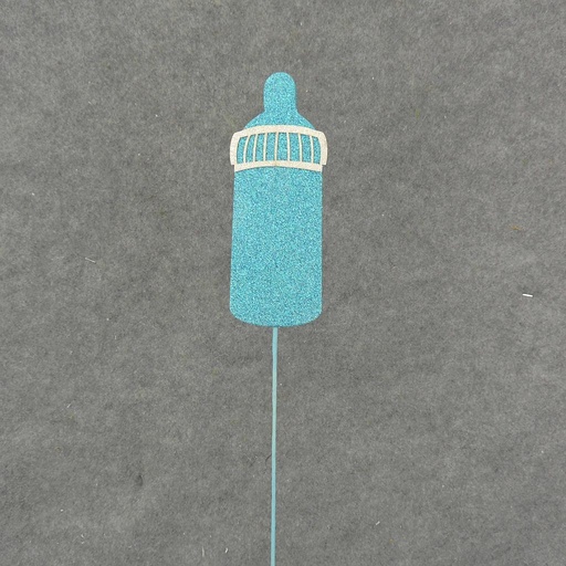 [SA8210B-S] BABY BOTTLE 4"  W/14" PICK (6/BAG)   BLUE  SMALL