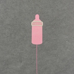 [SA8210P-S] BABY BOTTLE 4&quot;  W/14&quot; PICK (6/BAG)   PINK  SMALL