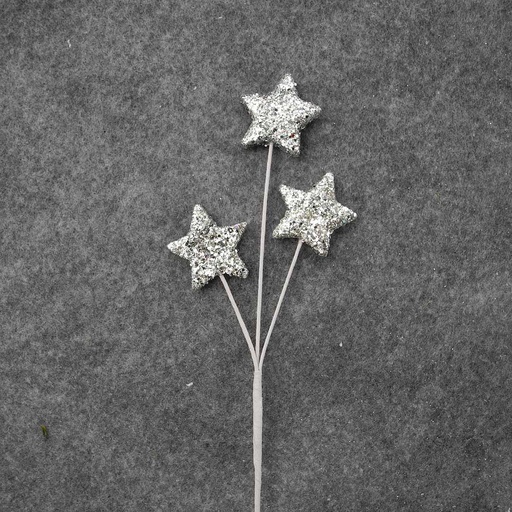 [SA8228-SIL] STAR PICK X3 19" (6/BAG) SMALL  SILVER