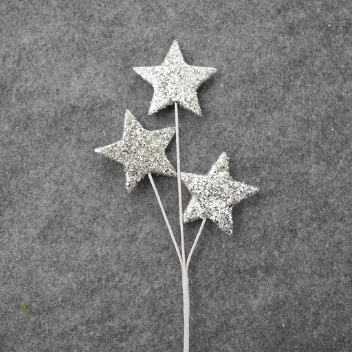 [SA8230-SIL] STAR PICK X3 19" (6/BAG) LARGE  SILVER