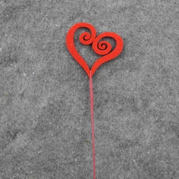 [SA8248-RED] HEART PICK 17.25&quot; FELT (6/BAG)
