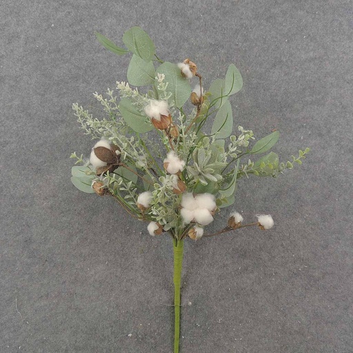 [SA9016] COTTON/EUCALYPTUS BUSH 21" 