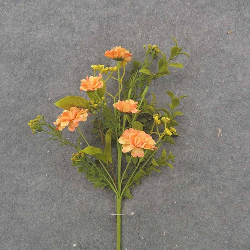 [SA9037] MARIGOLD PICK 12" W/FLK FOLIAGE HANDWRAPPED