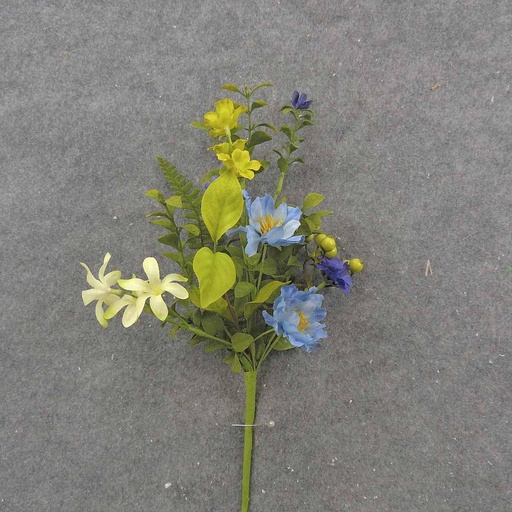 [SA9042] FOLIAGE PICK 12" W/MIXED FLOWER 