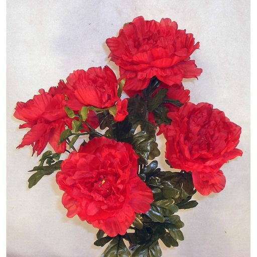 [SB109-RED] PEONY BUSH X7    RED