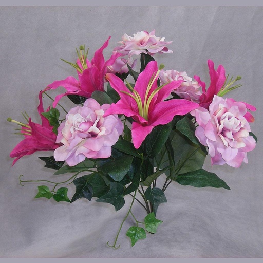 [SB14-PKM] GARDENIA/LILY MIX BUSH X9  PINK/MAUVE