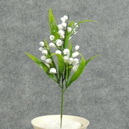 [SB302-WHT] LILY OF THE VALLEY 9" PICK WHITE (12/BAG)