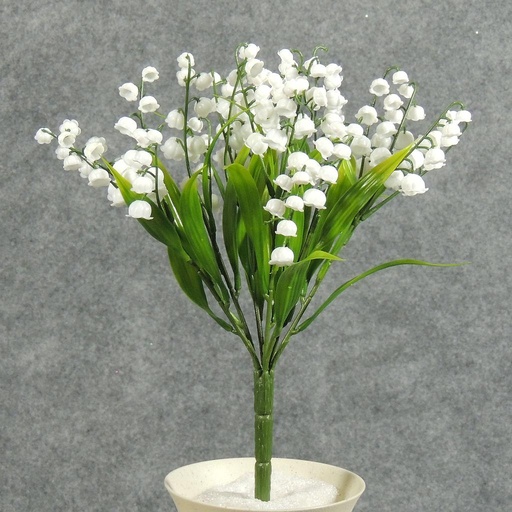 [SB303-WHT] LILY OF THE VALLEY BUSH 10"  WHITE