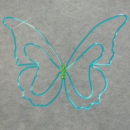 [SB342-BLU] BUTTERFLY 24&quot; HANGING  BLUE