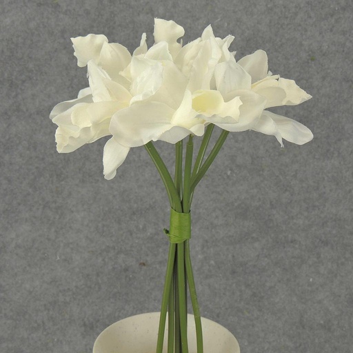 [SB399-WHT] CYMBIDIUM ORCHID BOUQUET X7  WHITE