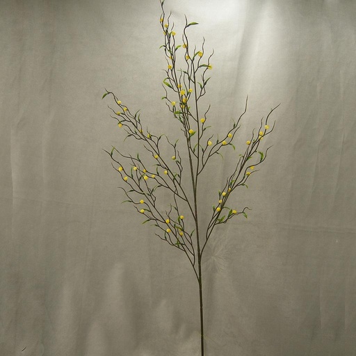 [SB4001-YEL] BERRY PTERIS SPRAY X5 (4/BDLE) 38" YELLOW