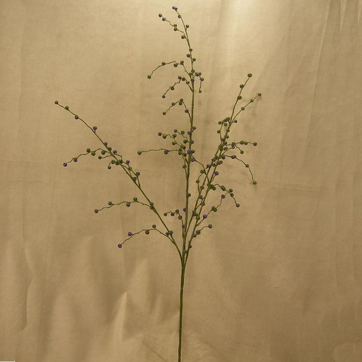 [SB4002-PUG] BERRY PTERIS SPRAY 37" PLASTIC  PURPLE/GREEN