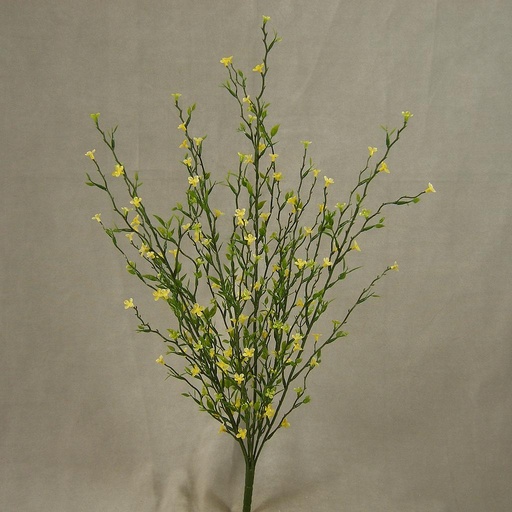 [SB4007-YEL] CROSS PLUM LEAF BUSH 23.5"  YELLOW
