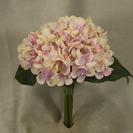 [SB4020-CLV] HYDRANGEA BOUQUET X6 9"  CREAM/LAVENDER