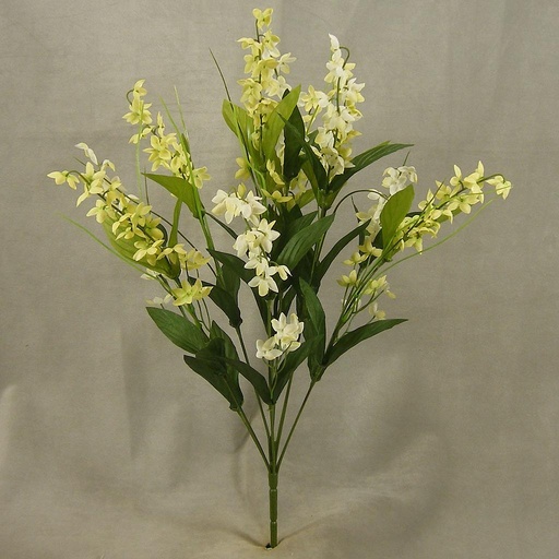 [SB4043-CGN] BLOSSOM BUSH X11 21"  CREAM/GREEN