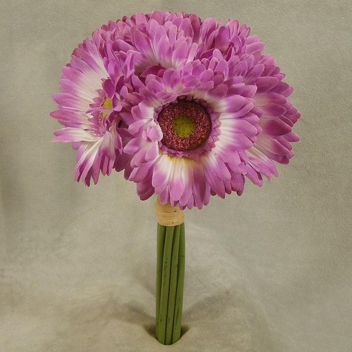 [SB4125-LAV] GERBERA DAISY BOUQUET X9 10.5"  LAVENDER
