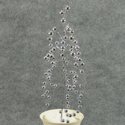 [SB4174-SIL] PEARL HANGING SPRAY X5 15"