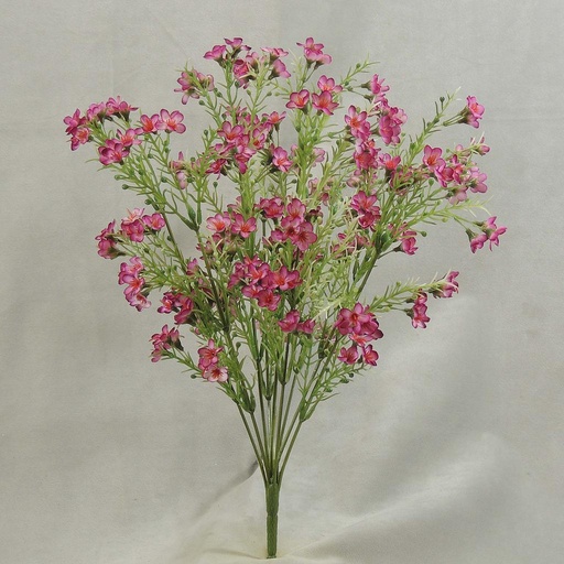 [SB4235-HPK] WAX FLOWER BUSH X9   18"  HOT PINK