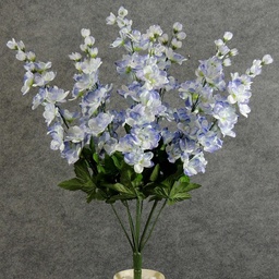[SB5078-PWH] DELPHINUM BUSH X9 25"  PURPLE/WHITE