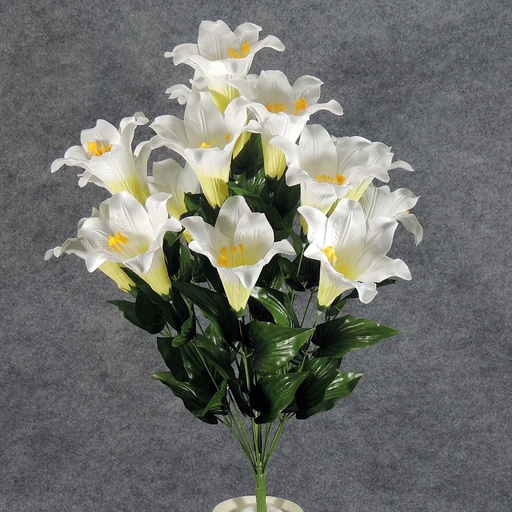 [SB5125] EASTER LILY BUSH X16  WHITE 26"