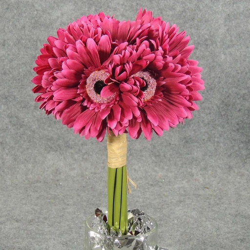 [SB5175-BEA] GERBERA DAISY BOUQUET X9 10.5"  BEAUTY