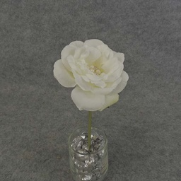[SB6129] ROSE PICK 10&quot; W/CENTER GEM CREAM/WHITE