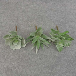 [SB6192-DGN] SUCCULENT PICK ASST (3/BAG)      DUSTY GREEN