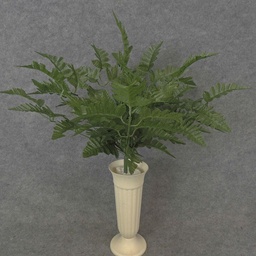 [SB6221] LEATHER LEAF FERN BUSH X12 16&quot;