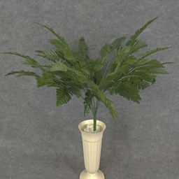 [SB6222] LEATHER LEAF FERN BUSH X12 19&quot;
