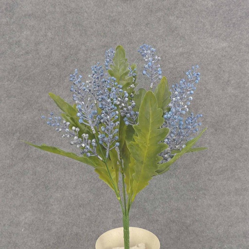 [SB7027-BLU] SEED/LEAF BUSH X6 18" PLASTIC  BLUE