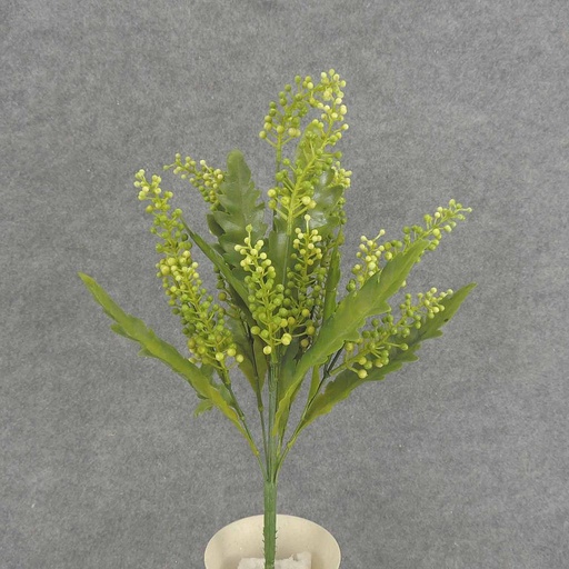 [SB7027-GRN] SEED/LEAF BUSH X6 18" PLASTIC  GREEN