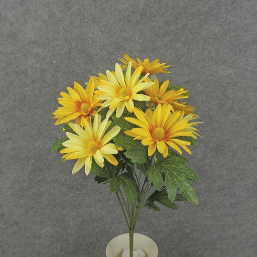[SB8006-YEL] DAISY BUSH X11 18"  YELLOW