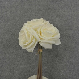 [SB8009-CRM] ROSE BUNDLE X5 12&quot; 4.5&quot;dia       CREAM