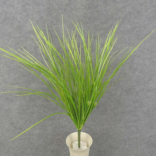 [SB8037] GRASS BUSH X9 23" PLASTIC LIGHT GREEN