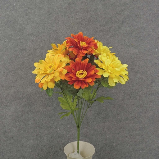 [SB8001-YOR] ZINNIA BUSH X10 17"  YELLOW/ORANGE