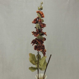 [SBF4054-BRN] HOLLY HOCK SPRAY 42&quot;  BROWN