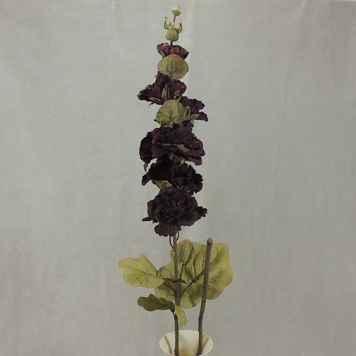 [SBF4054-PLM] HOLLY HOCK SPRAY 42"  PLUM